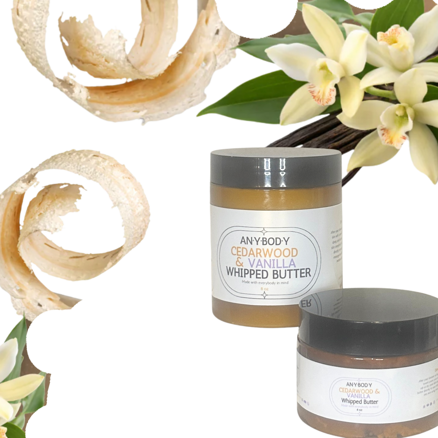 Cedarwood & Vanilla Whipped Body Butter