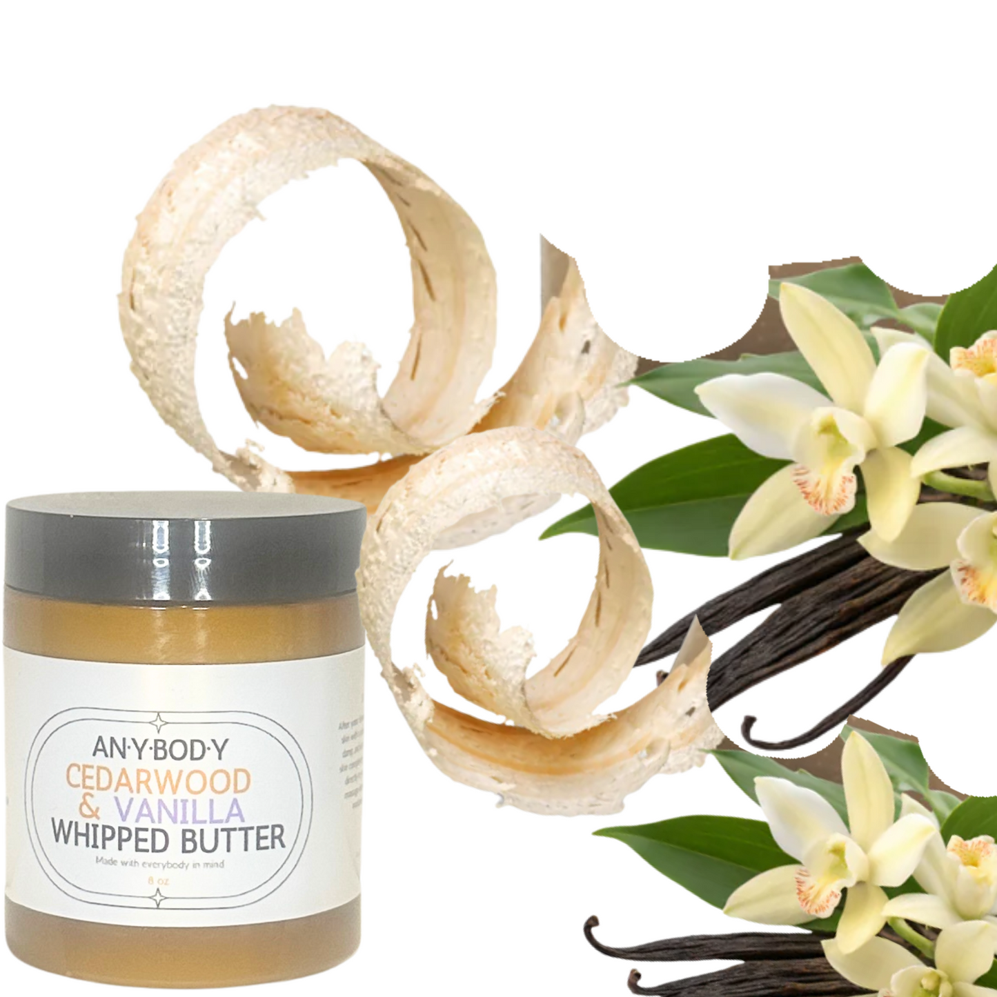 Cedarwood & Vanilla Whipped Body Butter